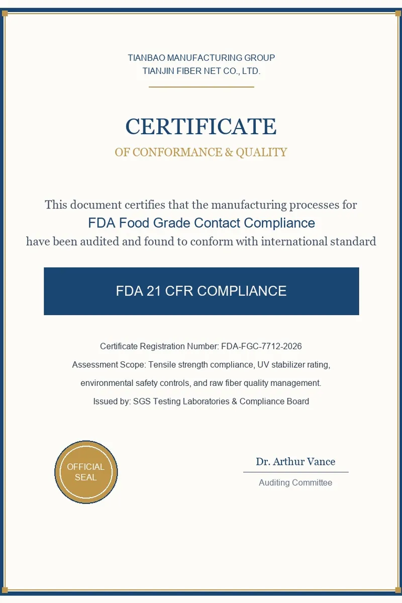 FDA Food Grade Contact Compliance